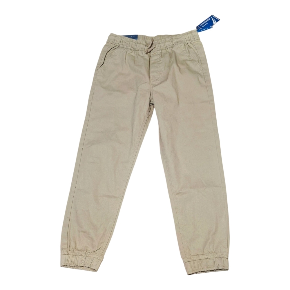 Nautica Boys' School Uniform Jogger Pants Med Khaki Size M (10-12) Jusky